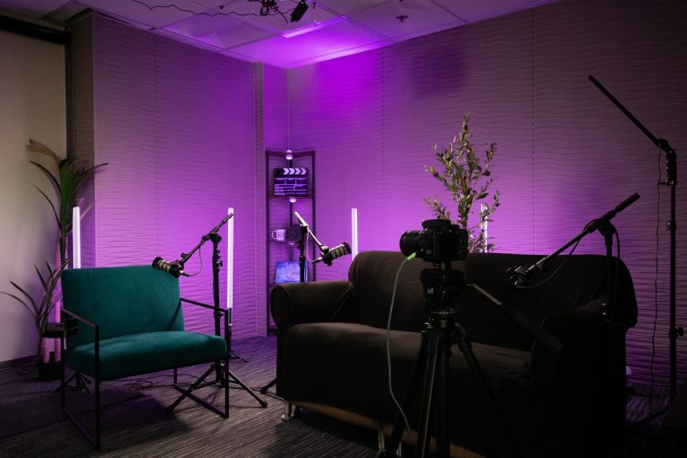 The Downtown Tucson Podcast Studio set ready for guests