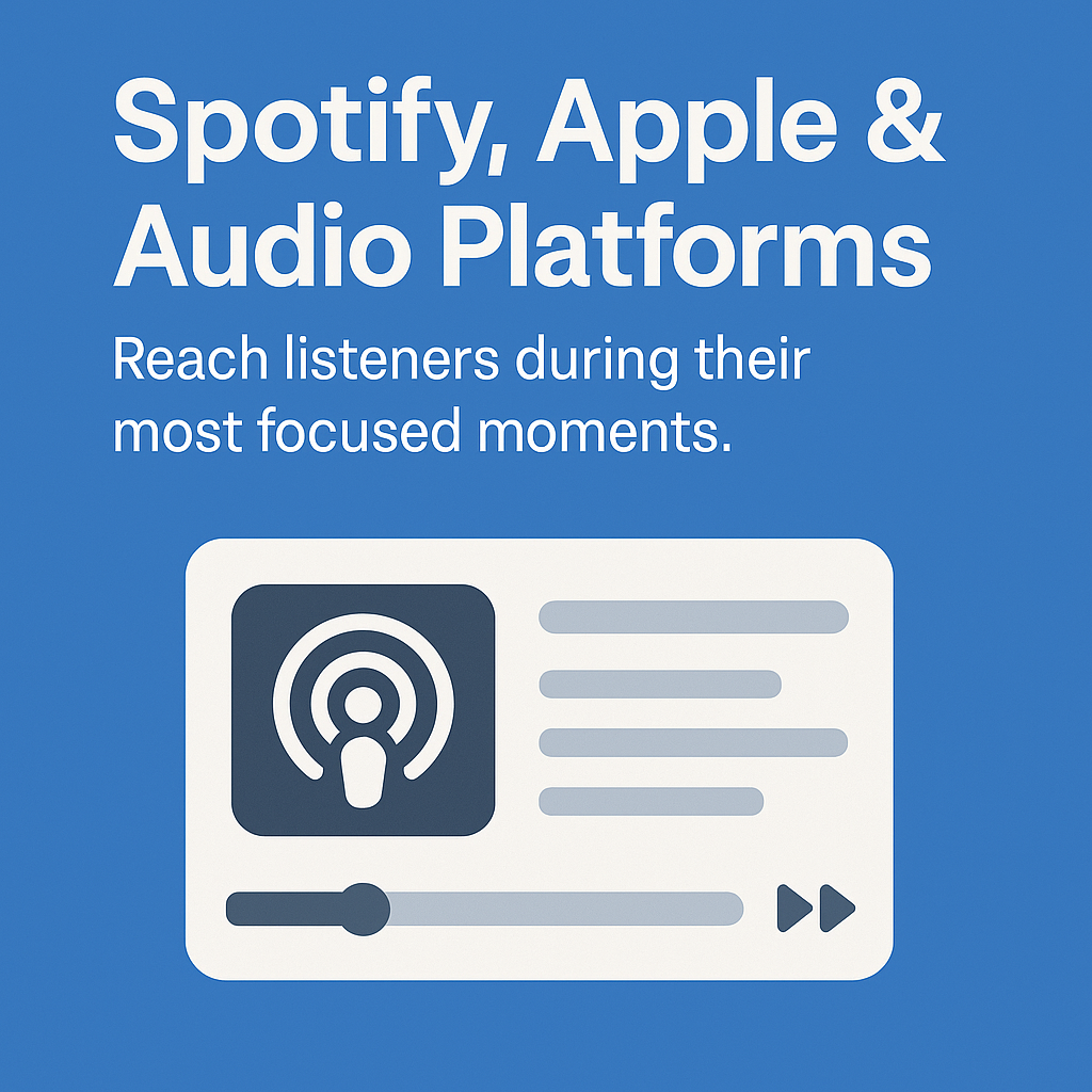 Podcast release destinations represented on connected devices